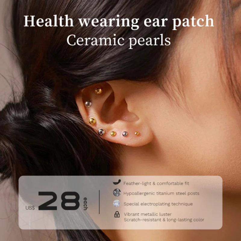 Painless ear seed application gentle pressure