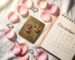 A celebratory year in review flat lay featuring LINGLONG JUHUO wellness jewelry and decorative crystals.